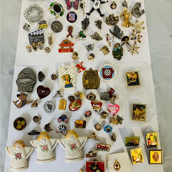 Vintage Pin and Brooch Collection Lot of 94